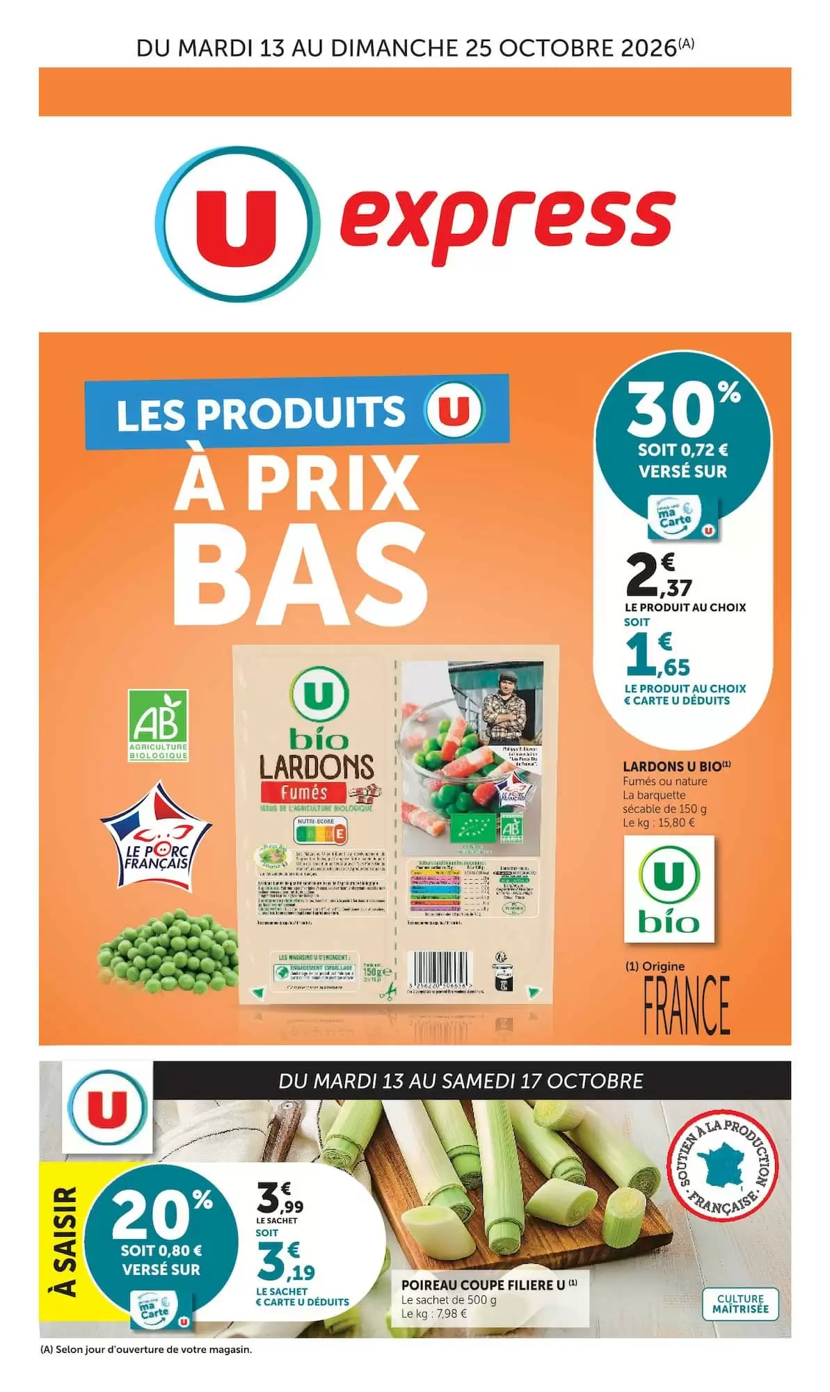 Catalogue U Express Du 13 Octobre Au 25 Octobre 2026 - Image 1 Du 13 Octobre