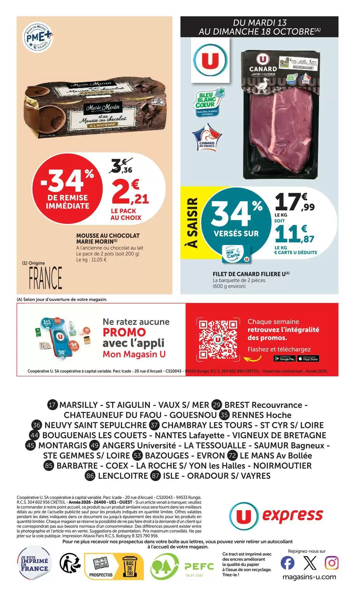 Catalogue U Express Du 13 Octobre Au 25 Octobre 2026 - Image 4 Du 13 Octobre